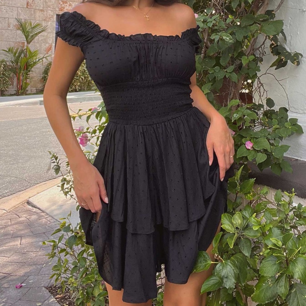Princess Polly US 4 Love Galore Black Romper